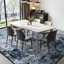 Tapis abstraits lavables 5 pi x 7 pi résistant aux taches et à poils courts brun-127123437-118330185
