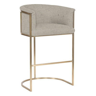 Skye 31" Button Back Metal Frame Bar Stool