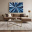 «Geometric Abstraction 29», art mural sur toile bleue-585016915