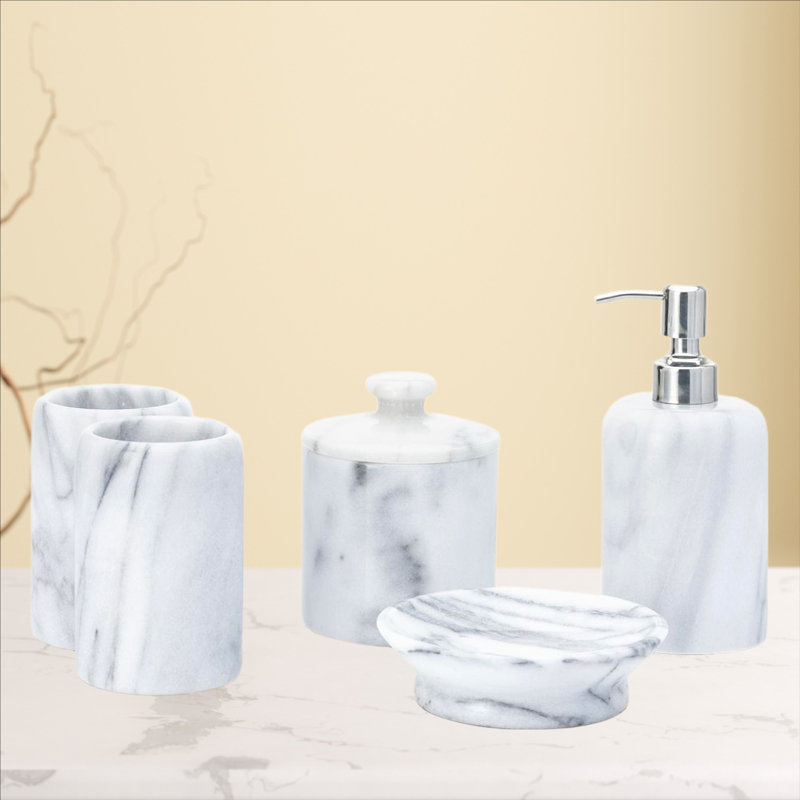Burtundy Bathroom Accessory Set