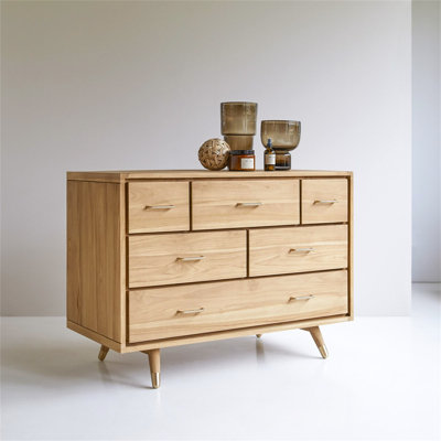 Kathey Solid Wood 6 - Drawer Apothecary Rectangle Accent Chest