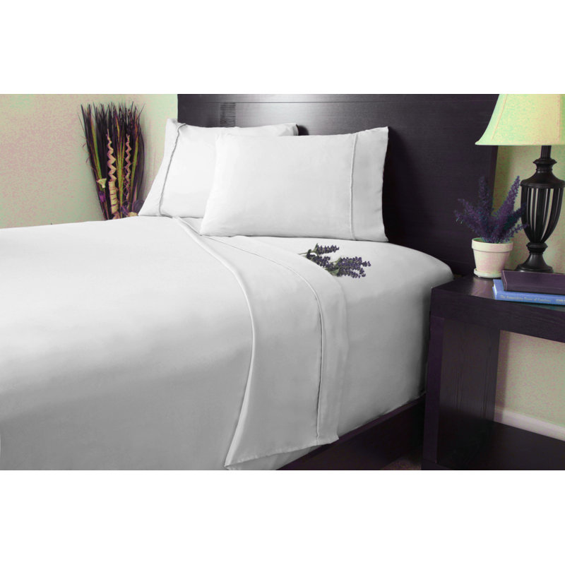 Ensemble de draps 100% coton 300 fils Lavender, Grand