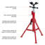 Heavy Duty Adjustable V-Head Pipe Jack Stand – 28-52" Height, 2500 lbs Load, Fits 1/8"–12" Pipes, 4-Ball Transfer – Portable Steel Support for Welding & Auto Repair Workshops