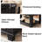 Farmhouse Coffee Tables for Living Room,Square Tea Table with Open Storage Shelf,Large Coffee Table,Rustic Wooden Center Table (Black)-723698761-723698757