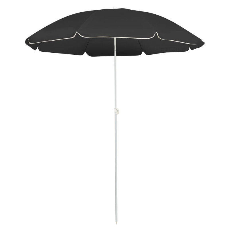 Parasol de plage lumineux 70,9 po, Anthracite