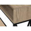 Console de salon taupe - base en métal noir, table d'entrée moderne au design fonctionnel avec stratifié