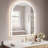 Wall-Mounted Arched Mirror LED Anti-Fog Bathroom Mirror, Adjustable Brightness and Color Temperature Vanity Mirror-1597272765