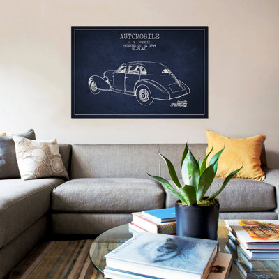 G.M. Buehrig Cord Automobile (Navy Blue) I by Aged Pixel - Gallery-Wrapped Canvas Giclée