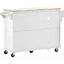 Kitchen Island Cart with Storage Cabinet and Two Locking Wheels-1074030370