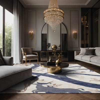 Tapis gris soyeux et moelleux