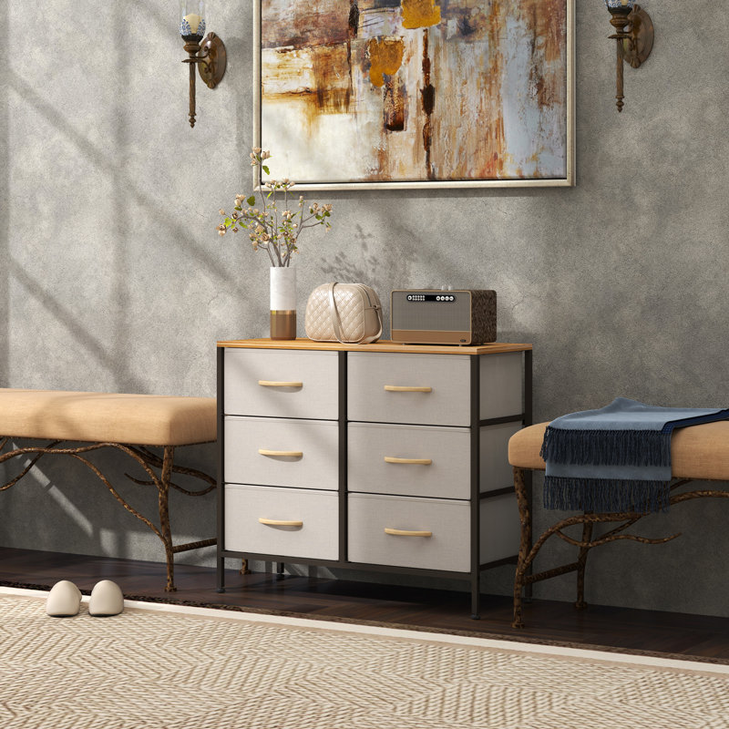 80cm W 6 - Drawer Chest of Drawers, Cream White