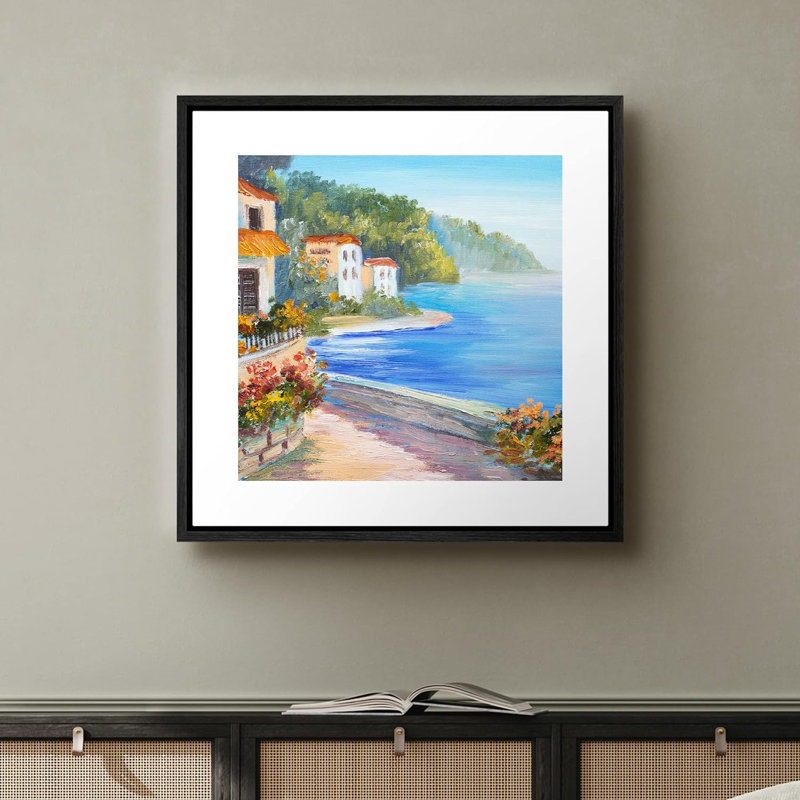 Maison près de la mer par Claude Monet, nature, peinture à l'huile, impressionnisme, paysage rustique, Noir