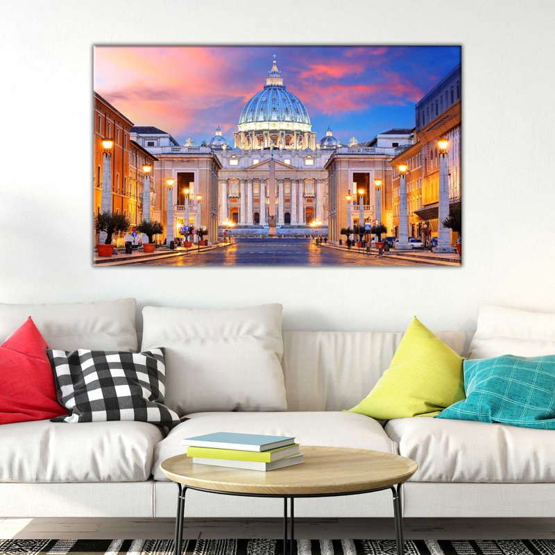 « st. pierre basilica, rome », reproduction de photo sur toile, H 18 po x l 30 po x P 1 po