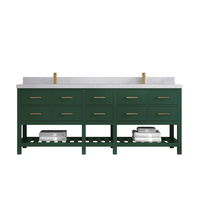 Huntwood 84" Double Bathroom Vanity Set
