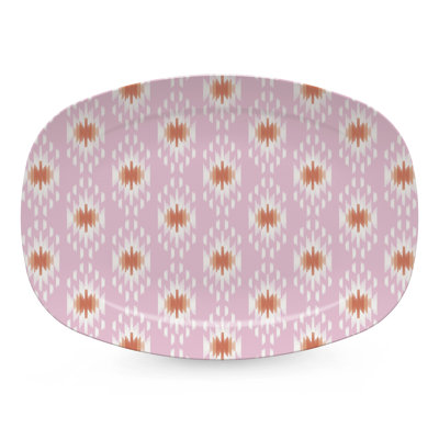 Pink and Orange Ikat Platter