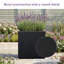 Grande jardinière rectangulaire - Boîte à fleurs rectangulaire en métal avec trous de drainage pour une utilisation intérieure et extérieure-1701491767-1691525716