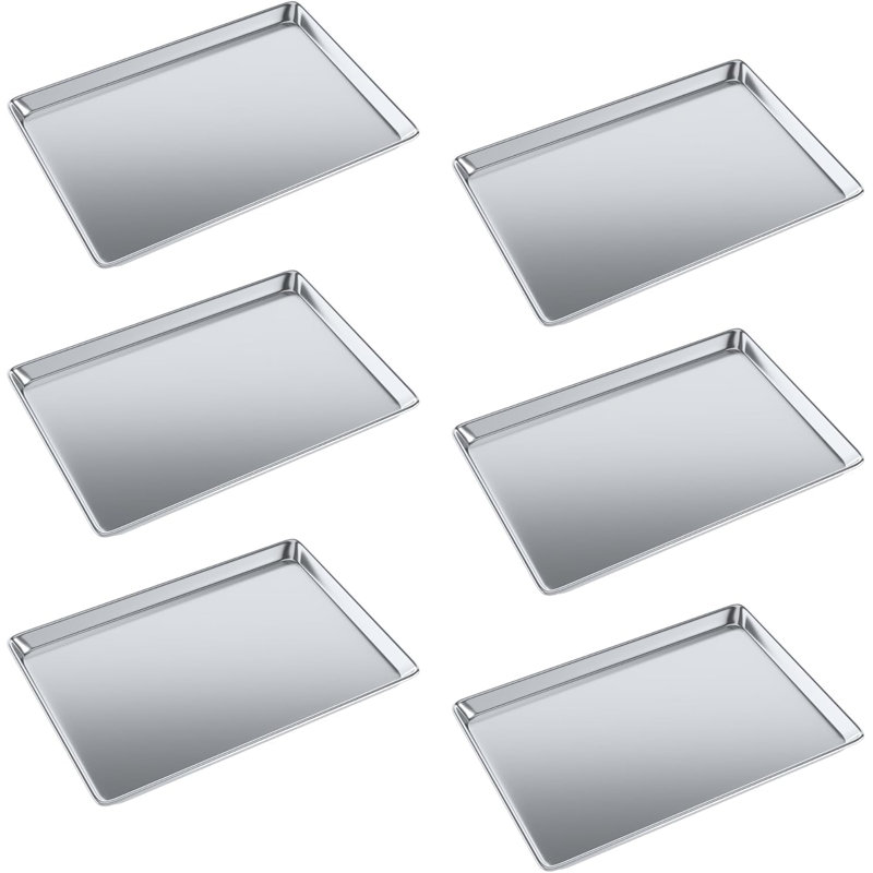 Plaques de cuisson en aluminium Express KitchQuip 45,7 x 66 cm (18 x 26 po), calibre 19, ensemble de 6, certifiées NSF