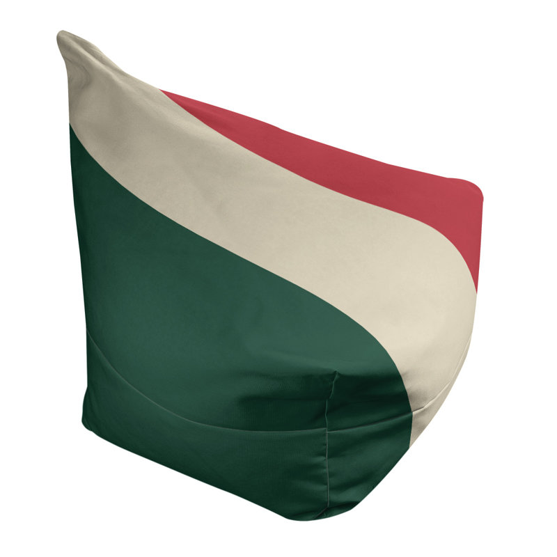 Classic Bean Bag, 42" H x 38" W x 31" D, Forest Green/Minnesota Wheat/Iron Range Red