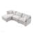 105 Inch Modular Sectional Couch, Upholstered Soft Chenille Fabric Sofa, 3 Seater With Ottoman L Shape-64758315