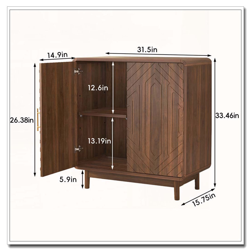 Buffet avec rangement, 31,50 pouces