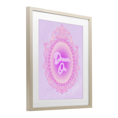 Dream On Ornate, reproduction encadrée de miroir sous verre, conception de Ziwei