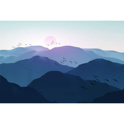 Abstract Mountains Peel & Stick Border