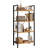 4 Tiers Bookshelf, Classical Book Shelf, Tall Display Shelves In Living Room/Home/Office, Storage Organizer For Cds/Books/Movies-17806868