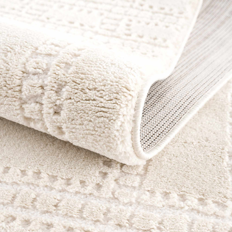 Tapis marocain en polypropylène tissé à la machine Roxbury, Rectangle 6 pi 7 po x 9 pi