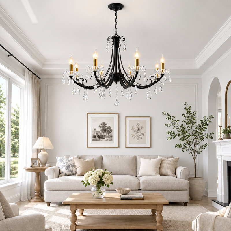 8-Light Crystal Dimmable Classic / Traditional Chandelier