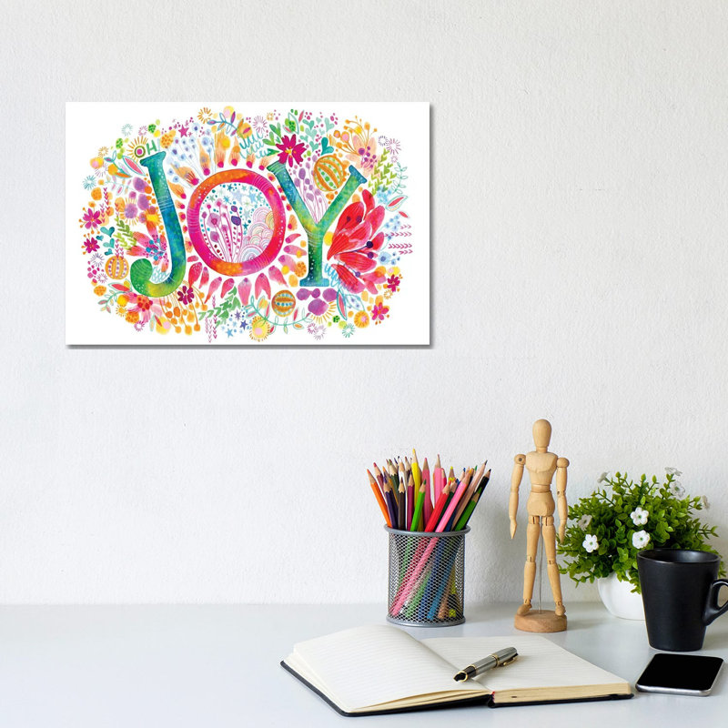 Oh Joy 1 Piece Wrapped Canvas Painting, 20.32 cm H x 30.48 cm W