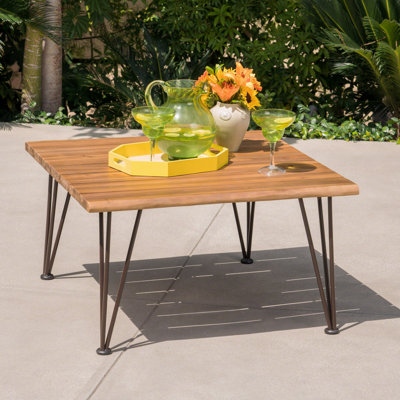 Table basse en bois et métal