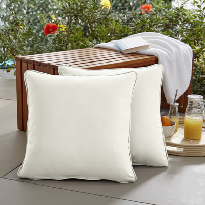 Erika Sunbrella Canvas Indoor/Outdoor Throw Pillow