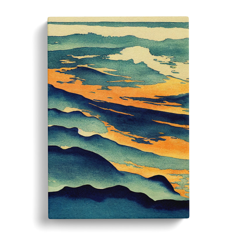 Watercolour Mountains Vol.4 - Wrapped Canvas, 76cm H x 50cm W x 3cm D