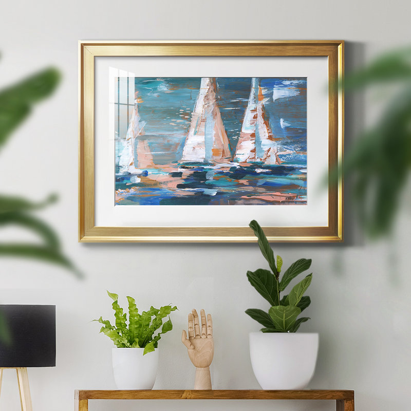 " Pop Regatta II ", Silver, 26.5" H x 36.5" W x 1" D