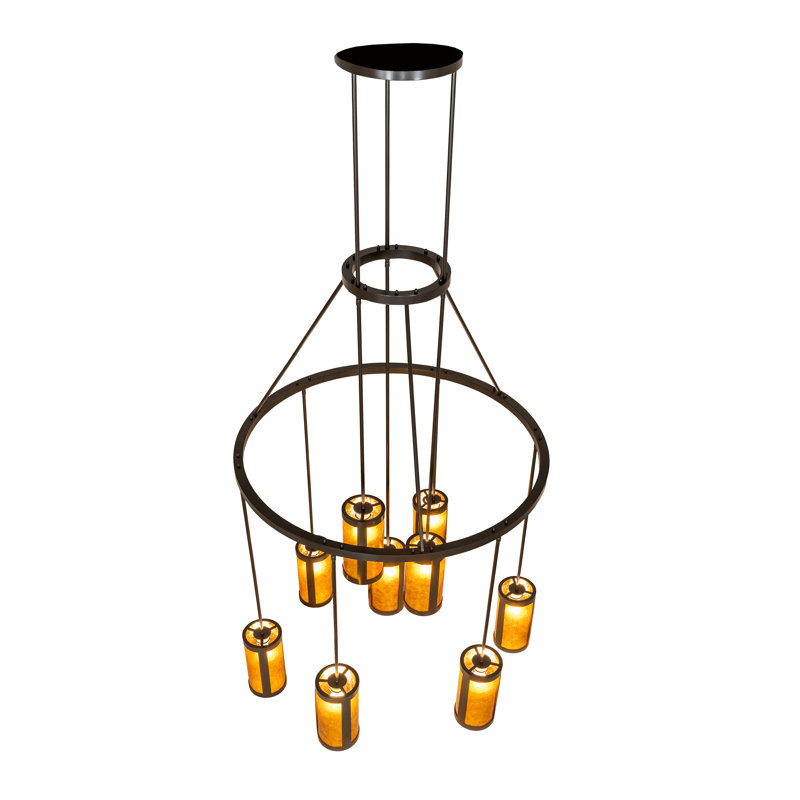 48" Wide Cartier 9 Light Cascading Chandelier