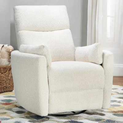 Lottie Swivel Recliner In Cream Boucle