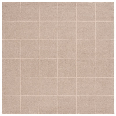  300 Hand Tufted Wool/Cotton with Latex Geometric Rug in Beige