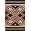 Bold Graphic Tribal Design Antique Native American Flat Weave Navajo Rug