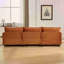 Canapé modulaire surdimensionné surdimensionné avec repose-pieds mobile, ensemble de canapés en velours côtelé moderne de 102 pouces à 4 places, canapé convertible en forme de L pour le salon et le bureau-130920013