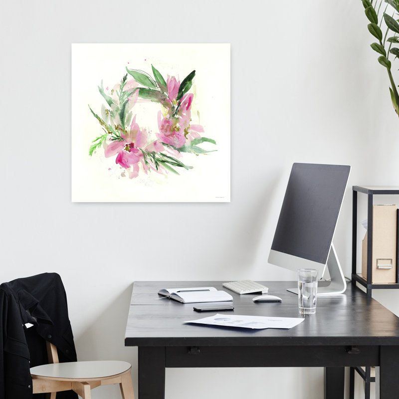 Art mural abstrait Blush Winter, H 18 po x l 12 po