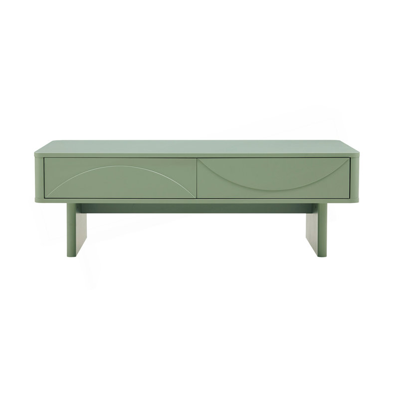 Ella 47" Coffee Table In Sage Green, Sage Green