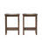 Outdoor Acacia Wood Counter Height Barstool, Set Of 2, Mahogany Brown Finish