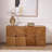 Log Pier Square Solid Wood Coffee Table