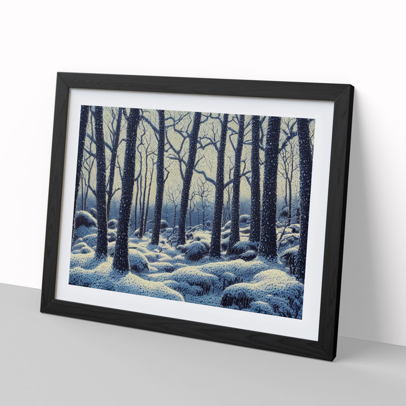 Charismatic Winter Forest - Framed Print, Black, 46cm H x 64cm W x 2cm D