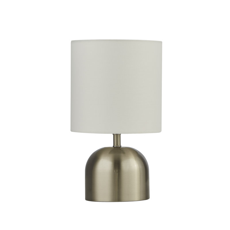 Boyce Metal Table Lamp, White, Satin Silver