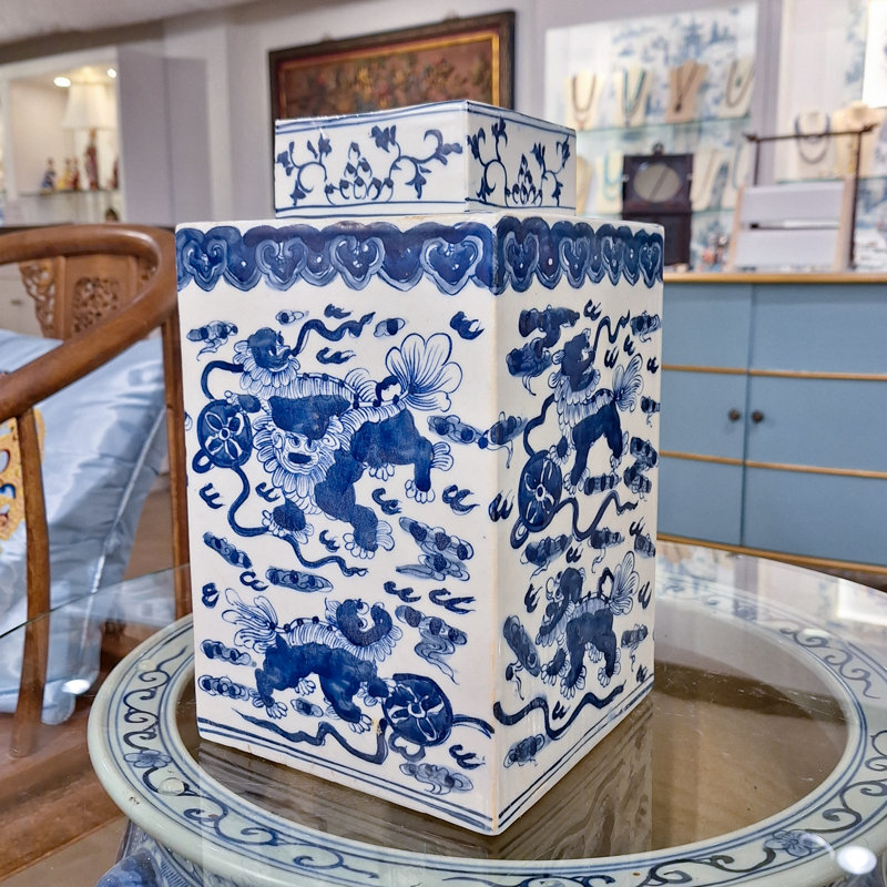 Handmade Porcelain China Ginger Jar