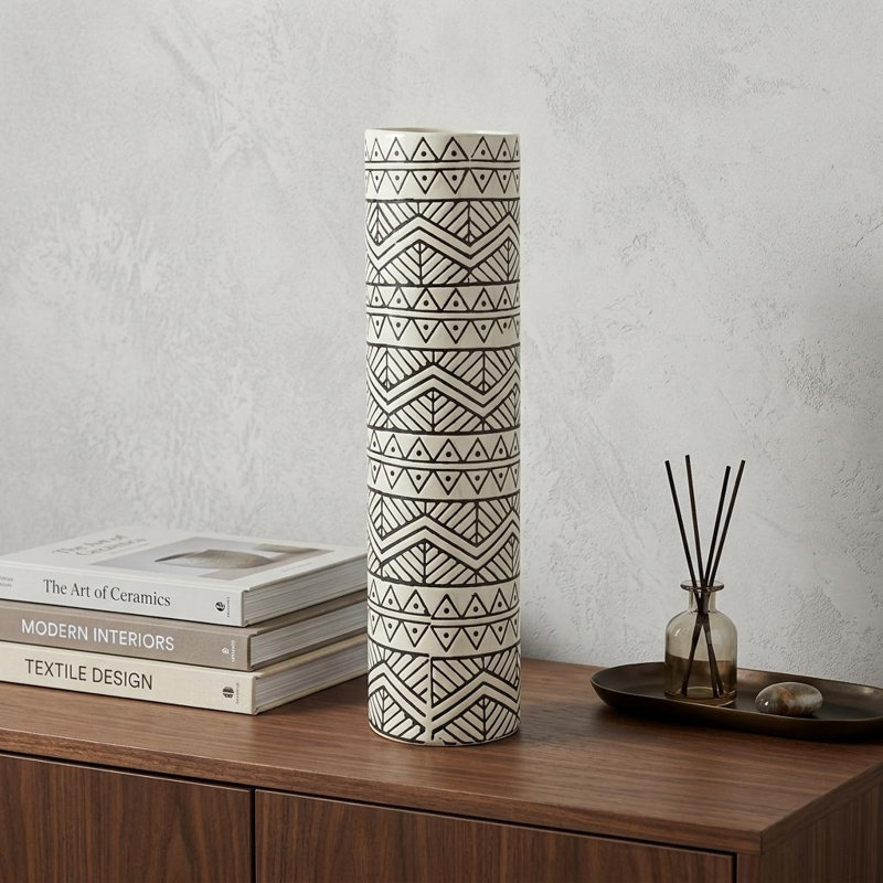 Vase en céramique 17 po, H 17 po x l 5 po x P 5 po