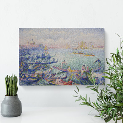 Regatta In Venice by Henri-Edmond Cross - Wrapped Canvas Painting