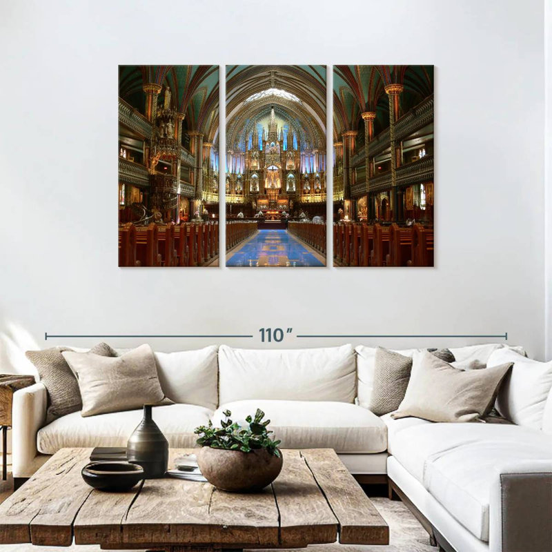 Adella Inside Notre Dame Basilica, 48" H x 74" W