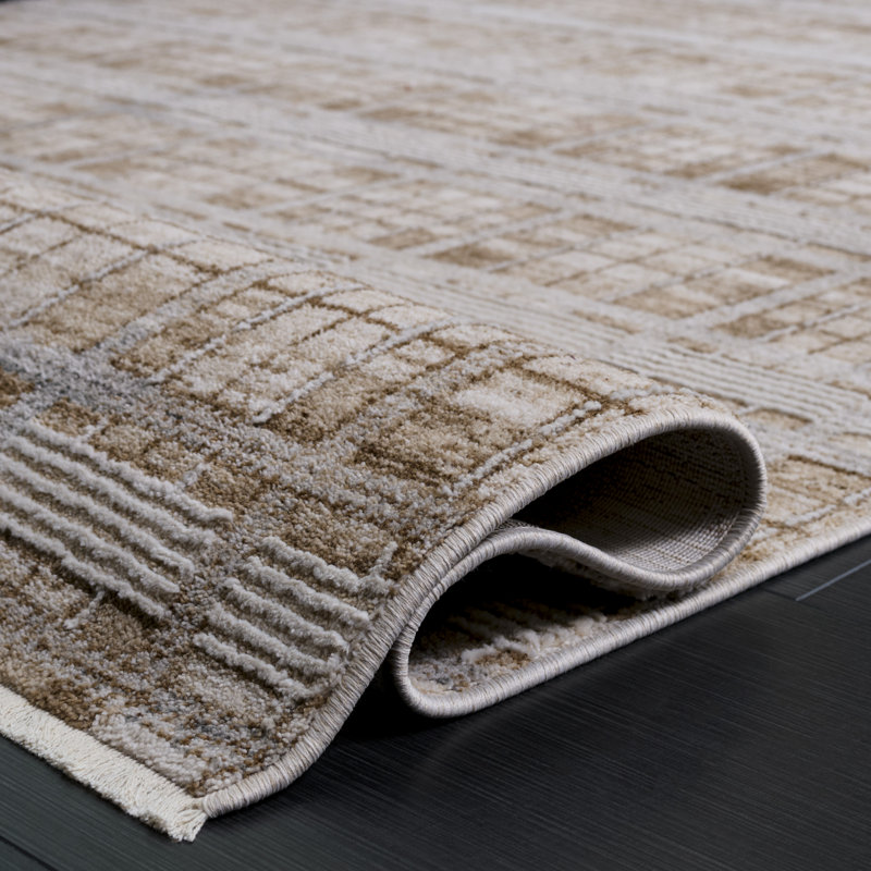 Finley Modern 334 Performance Geometric Rug, Rectangle 5'3" x 7'6"